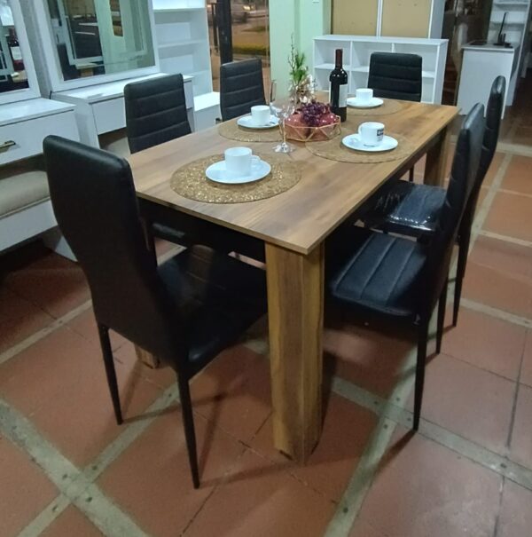 COMEDOR 6 SILLAS COLOR AMBAR