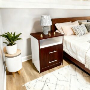 VELADOR / 2 CAJONES / COLOR WENGUE