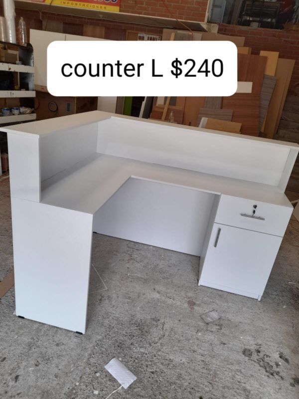 COUNTER EN L COLOR BLANCO