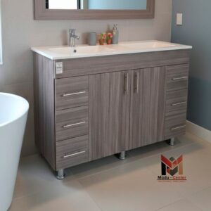 MUEBLE DE BAÑO DOBLE SERVICIO| 120CM X 47CM| COLOR HUMO