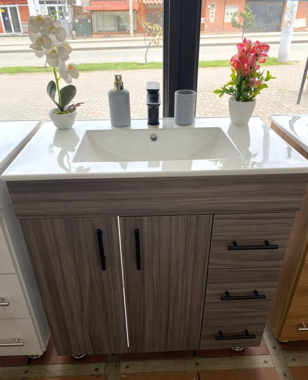 MUEBLE Y LAVAMANOS COLOR HUMO