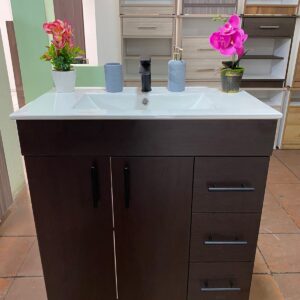 MUEBLE Y LAVAMANOS COLOR WENGUE