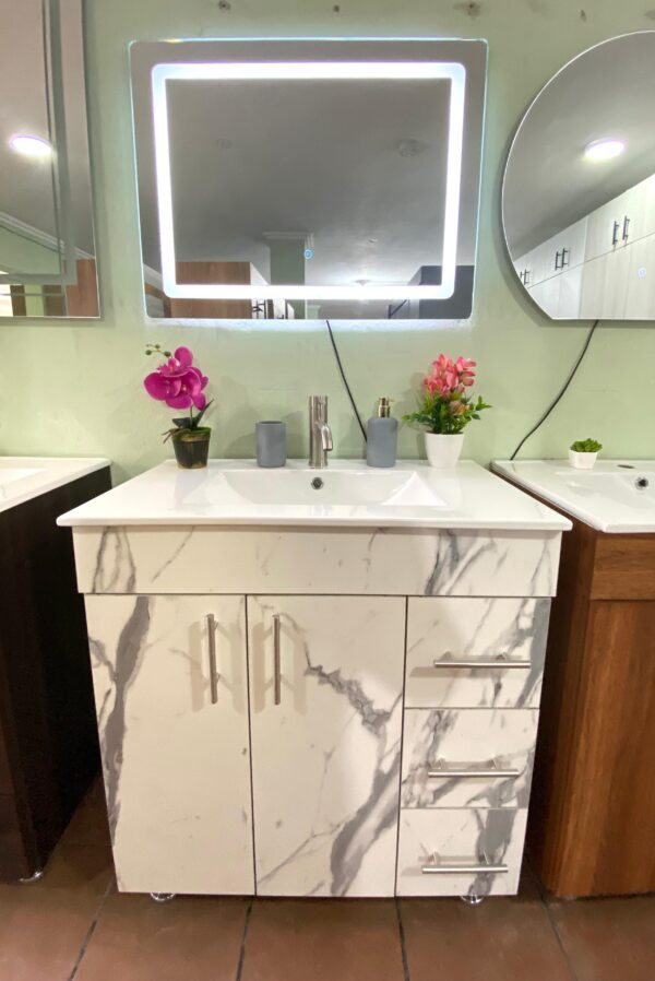MUEBLE Y LAVAMANOS COLOR MARMOL