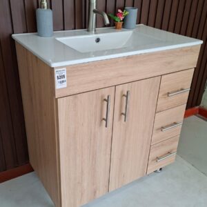 MUEBLE DE BAÑO| DOS PUERTAS |85CM X 81 CM| COLOR PANELA