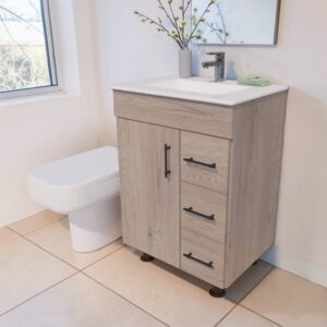 MUEBLE Y LAVAMANOS / 3 CAJONES / COLOR CANNOLO CERMONA