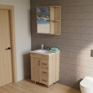 COMBO / MUEBLE DE BAÑO Y ESPEJO / COLOR CATANIA