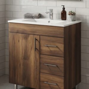 MUEBLE Y LAVAMANOS / 3 CAJONES / COLOR AMBAR